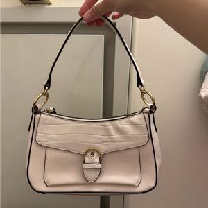 Nanette Lepore Cream Shoulder Bag with Gold Hardware